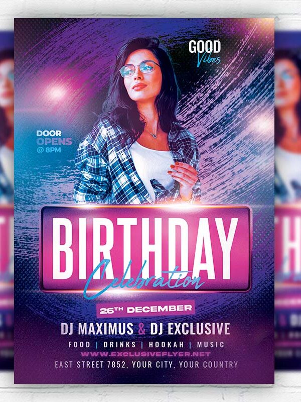 Birthday Celebration - Flyer PSD Template | ExclusiveFlyer