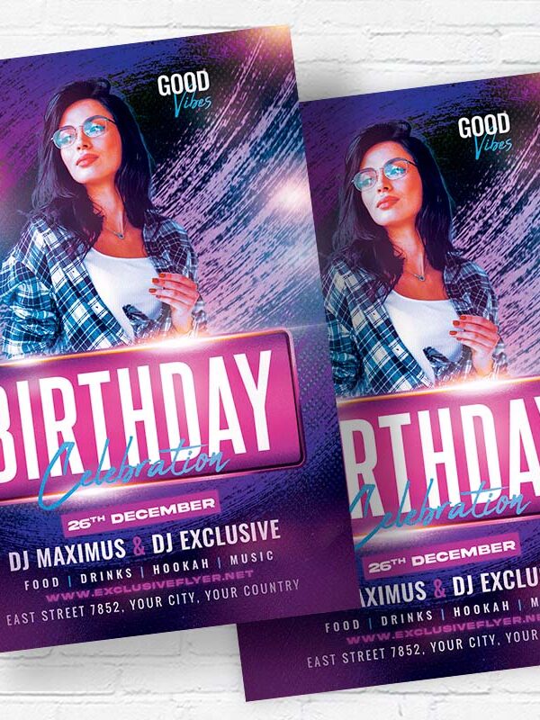 Birthday Celebration - Flyer PSD Template | ExclusiveFlyer