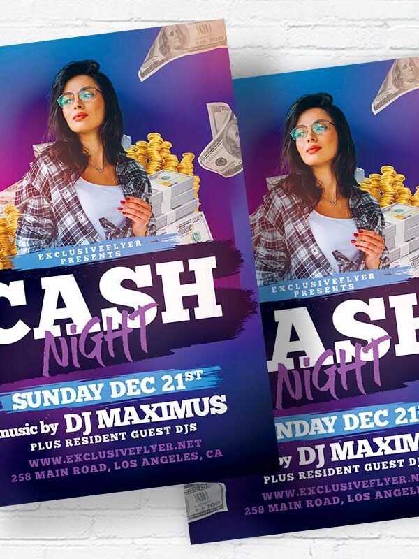 Cash Night - Flyer PSD Template | ExclusiveFlyer