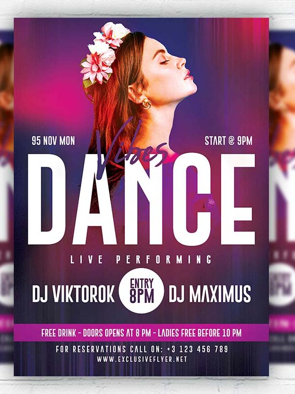 Dance Vibes - Flyer PSD Template | ExclusiveFlyer