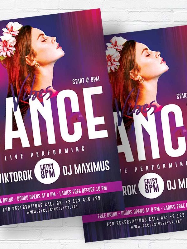 Dance Vibes - Flyer PSD Template | ExclusiveFlyer