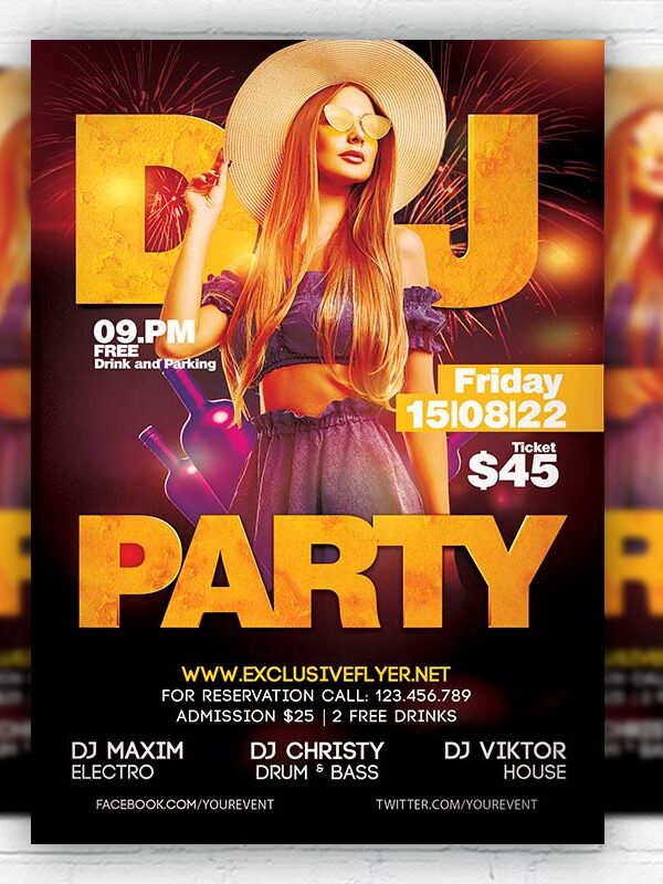 Dj Party - Flyer PSD Template | ExclusiveFlyer