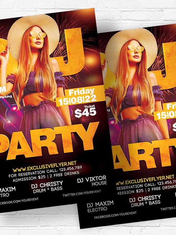 Dj Party - Flyer PSD Template | ExclusiveFlyer