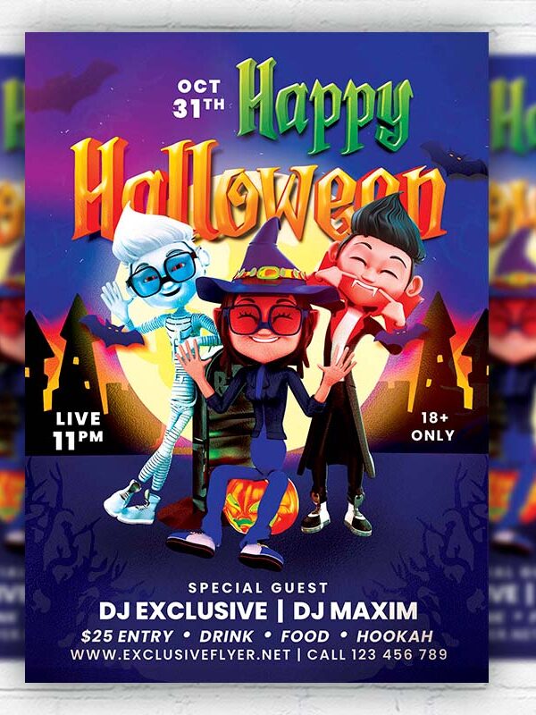 Halloween Kids Party - Flyer PSD Template | ExclusiveFlyer
