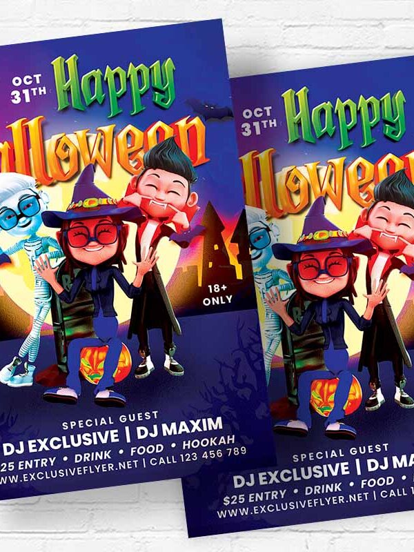 Halloween Kids Party - Flyer PSD Template | ExclusiveFlyer