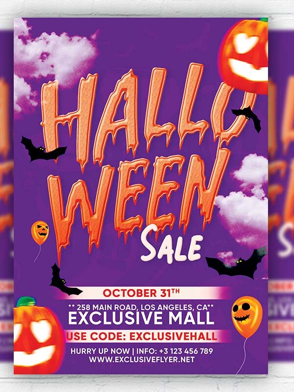 Halloween Sale - Flyer PSD Template | ExclusiveFlyer
