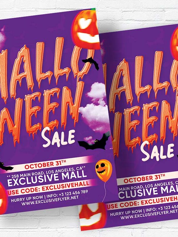 Halloween Sale - Flyer PSD Template | ExclusiveFlyer