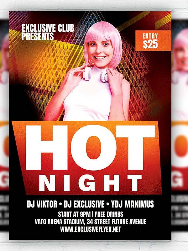 Hot Night - Flyer PSD Template | ExclusiveFlyer