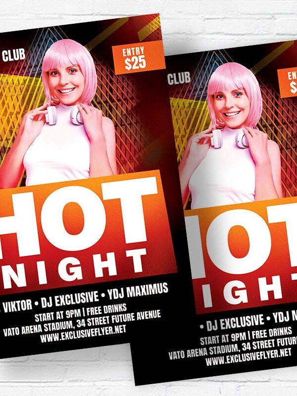 Hot Night - Flyer PSD Template | ExclusiveFlyer