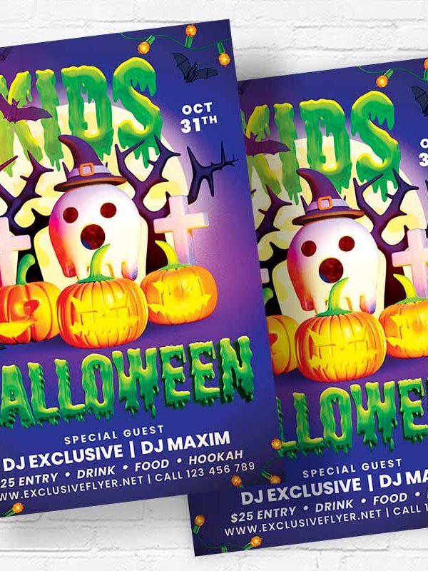 Kids Halloween - Flyer PSD Template | ExclusiveFlyer