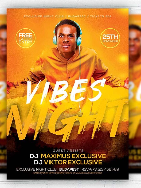 Night Vibes - Flyer PSD Template | ExclusiveFlyer
