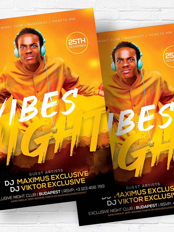 Night Vibes - Flyer PSD Template | ExclusiveFlyer