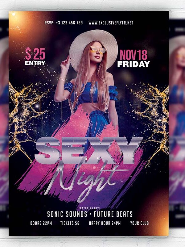 Sexy Night - Flyer PSD Template | ExclusiveFlyer