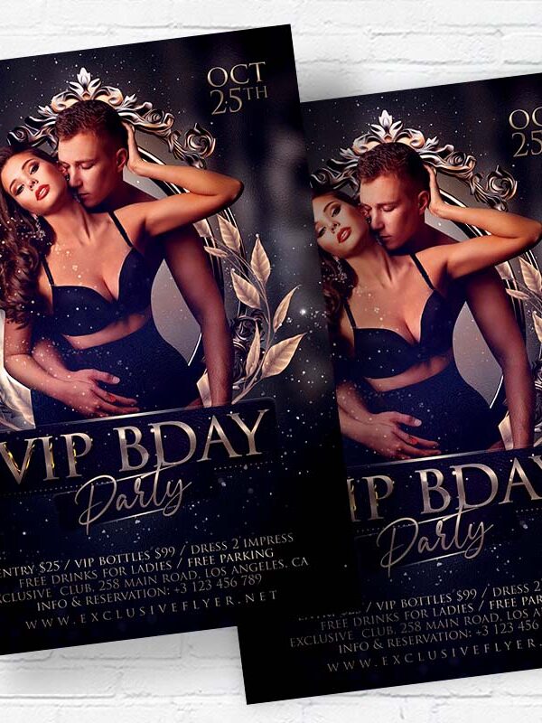 VIP Birthday Night - Flyer PSD Template | ExclusiveFlyer