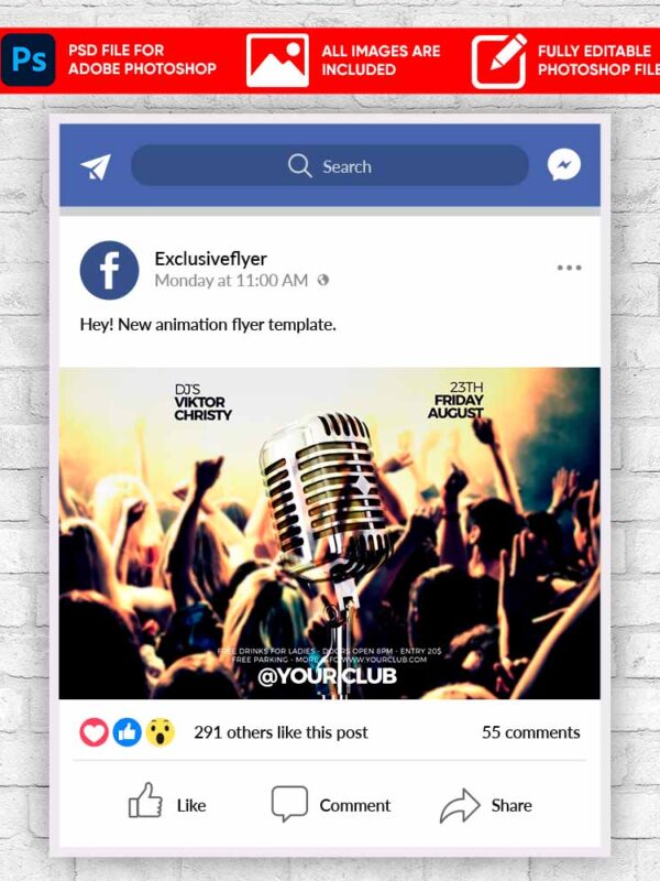 Karaoke Night Animated Flyer PSD Template