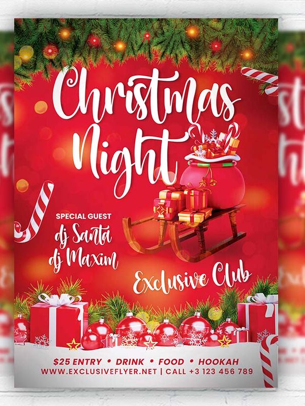 Christmas Night - Flyer PSD Template | ExclusiveFlyer