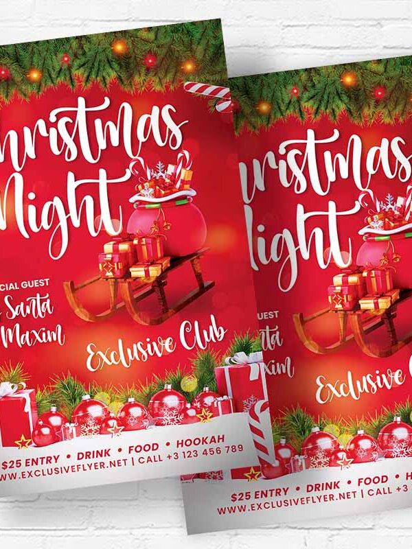 Christmas Night - Flyer PSD Template | ExclusiveFlyer