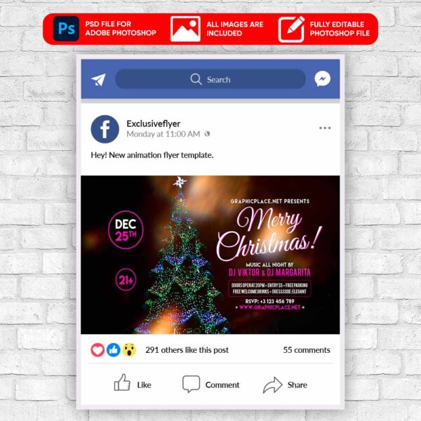 Download Merry Christmas - Animated PSD Template | ExclusiveFlyer