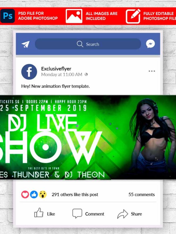 Dj Show Animated Flyer PSD Template