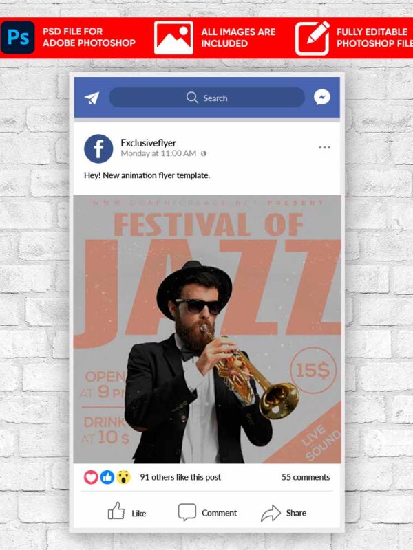 Jazz FestivalAnimated Flyer PSD Template