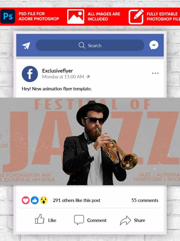 Jazz FestivalAnimated Flyer PSD Template