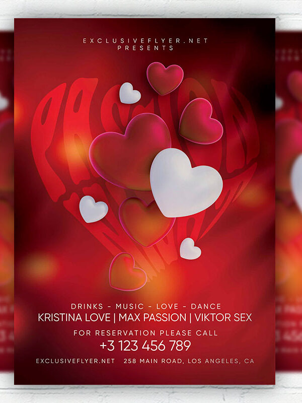 Passion Night - Flyer PSD Template | ExclusiveFlyer