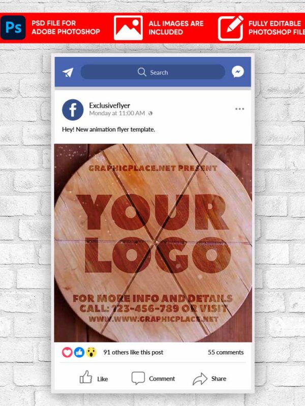 Pizza Time Animated Flyer PSD Template