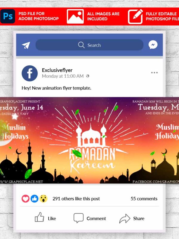 Ramadan Animated Flyer PSD Template