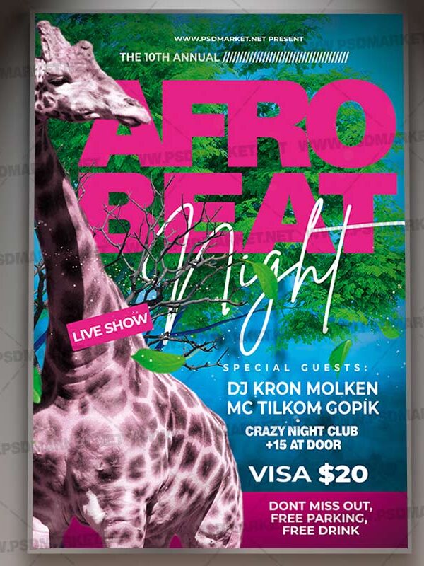 Download Afro Beat Card Printable Template 1