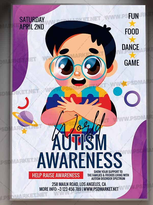 Download Autism Awareness Card Printable Template 1