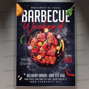 Download Barbecue Weekend Card Printable Template 1