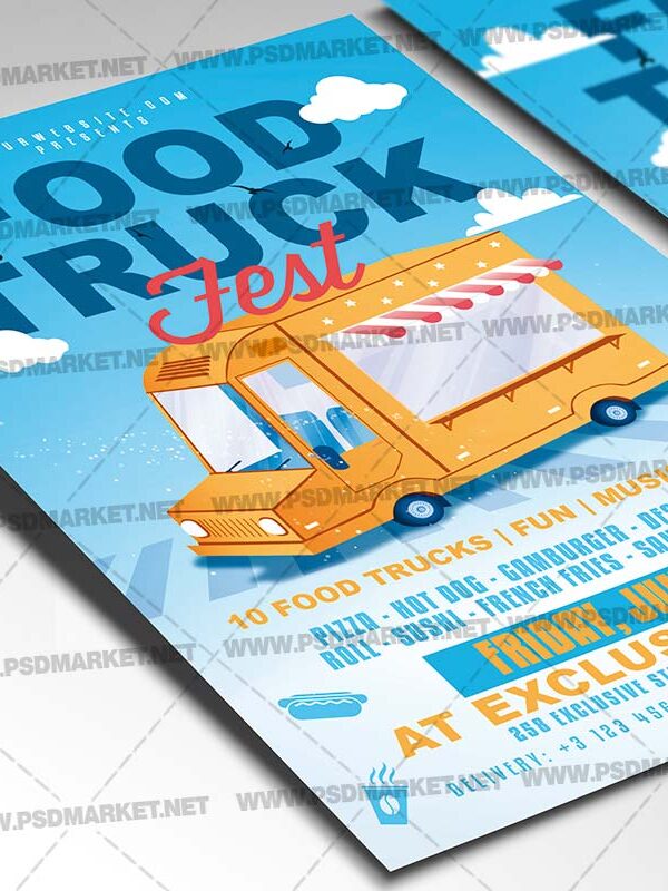 Download Food Truck Fest Card Printable Template 2