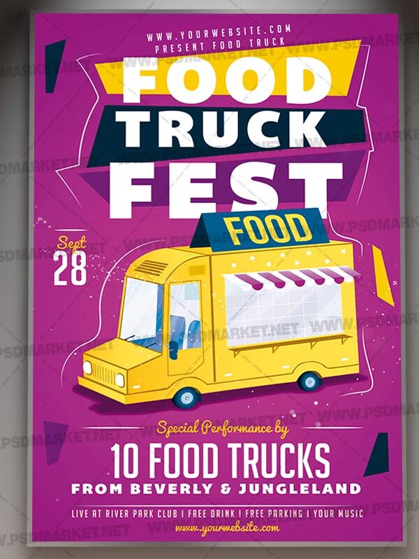 Download Food Truck Festival Card Printable Template 1
