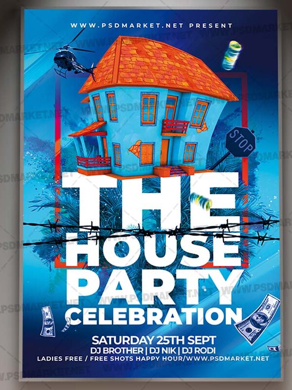 Download House Night Card Printable Template 1