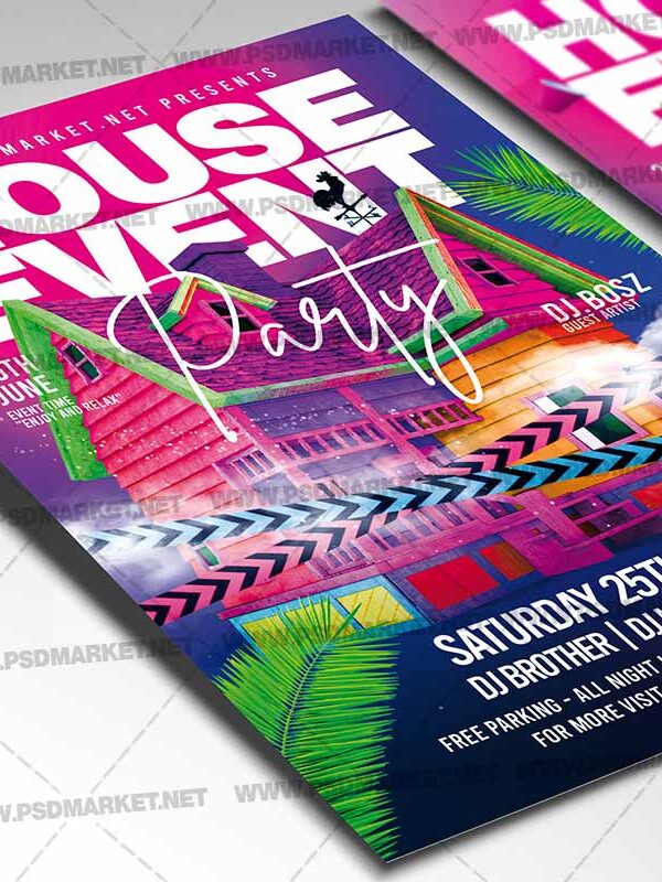 Download House Party Card Printable Template 2