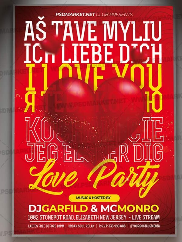 Download I Love You Day Card Printable Template 1