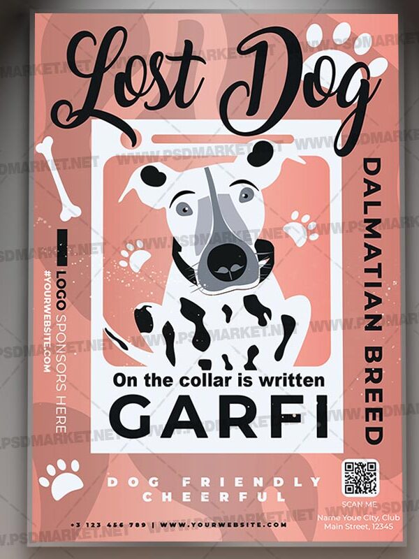 Download Lost Dog Card Printable Template 1