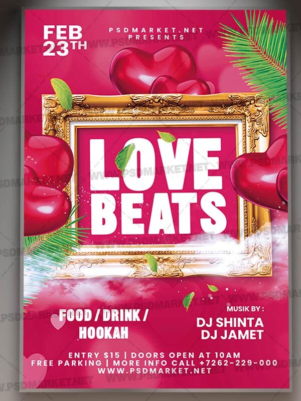 Download Love Beats Card Printable Template 1