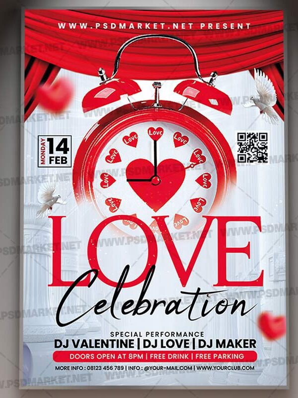 Download Love Celebration Card Printable Template 1
