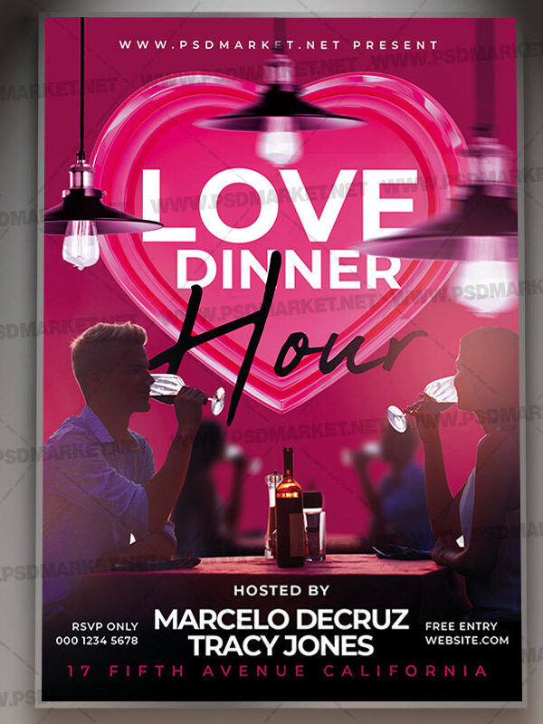 Download Love Dinner Card Printable Template 1
