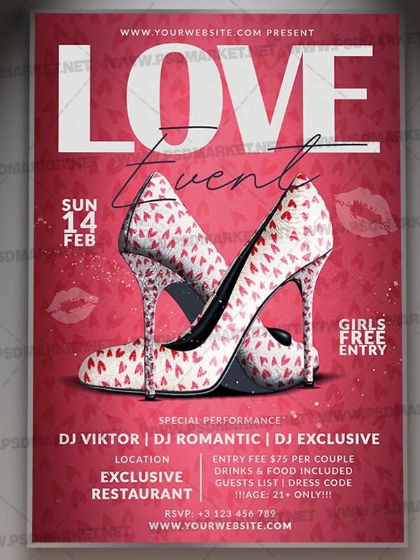 Download Love Event Party Night Card Printable Template 1