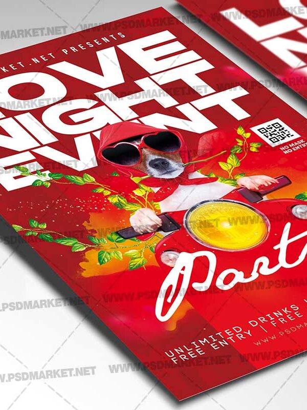 Download Love Night Party Card Printable Template 2