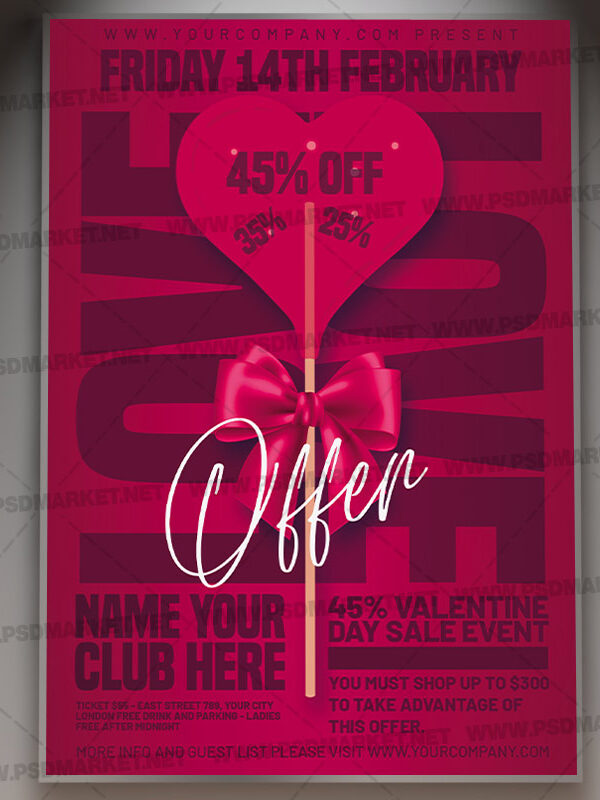 Download Love Sale Card Printable Template 1