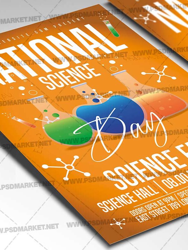 Download National Science Day Card Printable Template 2