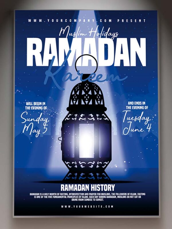 Download Ramadan Kareem Card Printable Template 1