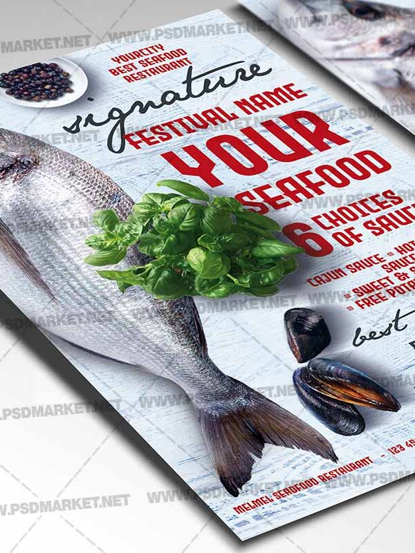 Download Seafood Card Printable Template 2