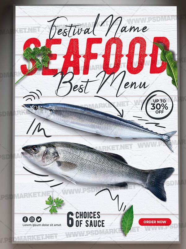 Download Seafood Fest Card Printable Template 1