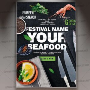 Download Seafood Restaurant Card Printable Template 1