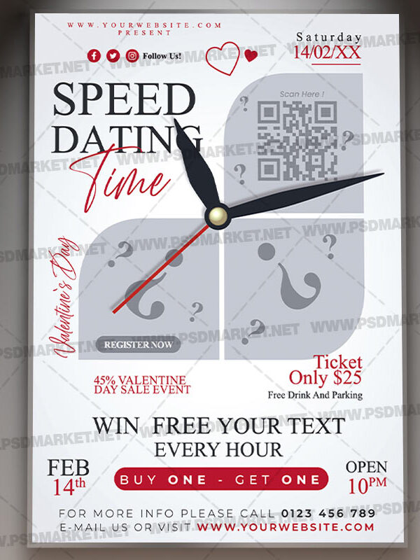 Download Speed Dating Card Printable Template 1
