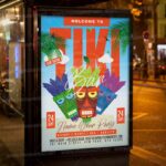 Download Tiki Bar Event Card Printable Template 3